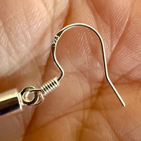 NEW Sterling Silver Tassel Heart Dangle Earrings - Picture 8 of 8